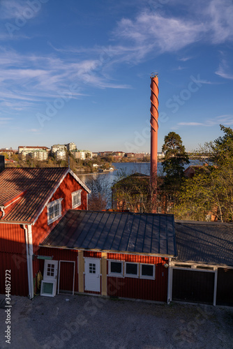 industrial building in the city photo