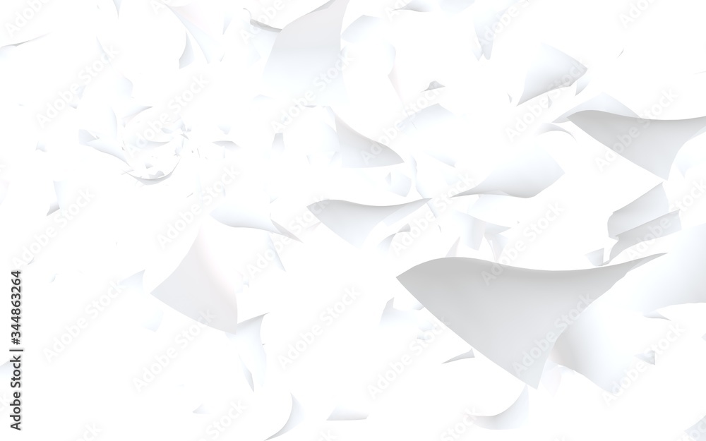 Flying sheets of paper isolated on white background. Abstract money is flying in the air. 3D illustration Flying sheets of paper isolated on white background. Abstract money is flying in the air. 3D illustration