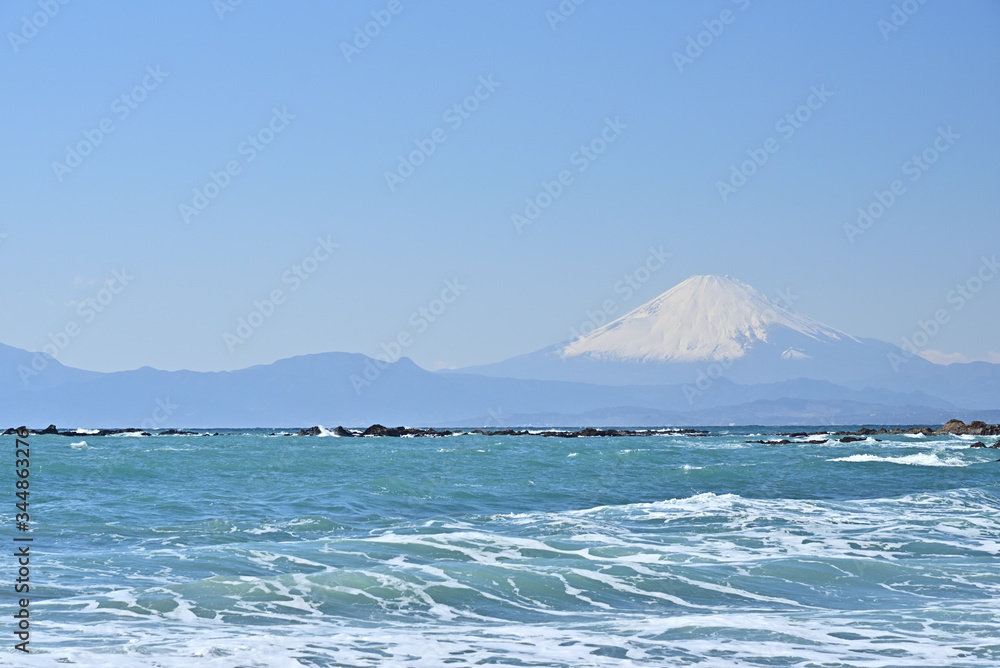 Sea and Mt. Fuji, Japan