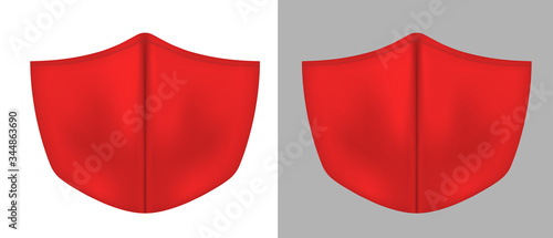 Free Download Vector protective red face mask - GFXLoad