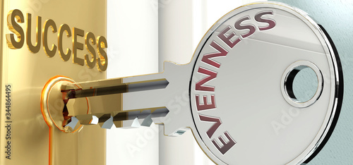 Canvastavla Evenness and success - pictured as word Evenness on a key, to symbolize that Eve