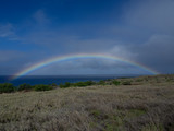 Rainbow in Hawaii over Pacific Ocean