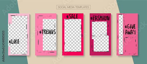 Social Stories Cool Vector Layout.