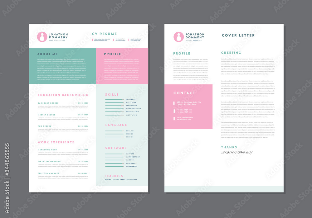 Curriculum vitae CV Resume Template Design