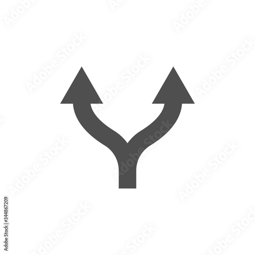 Two way direction arrow icon isolated on white background. Vector illustration
