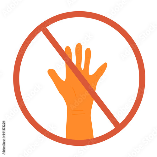 Hand round icon. Deal symbol. Vector illustration.