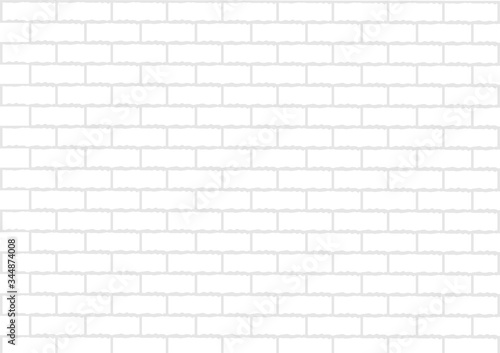 White brick wall is texture vector for use wallpaper. Abstract pattern stonewall background.