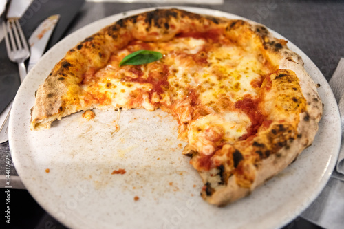 Pizza Margherita sliced