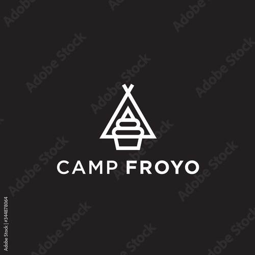 ice cream camp logo / camp logo