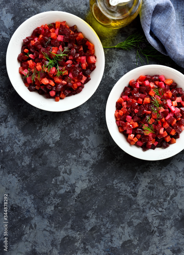 Beet salad in bowl Beet salad in bowl