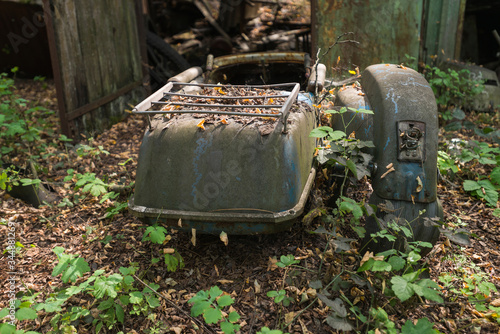 Abandoned radioactive vehicle