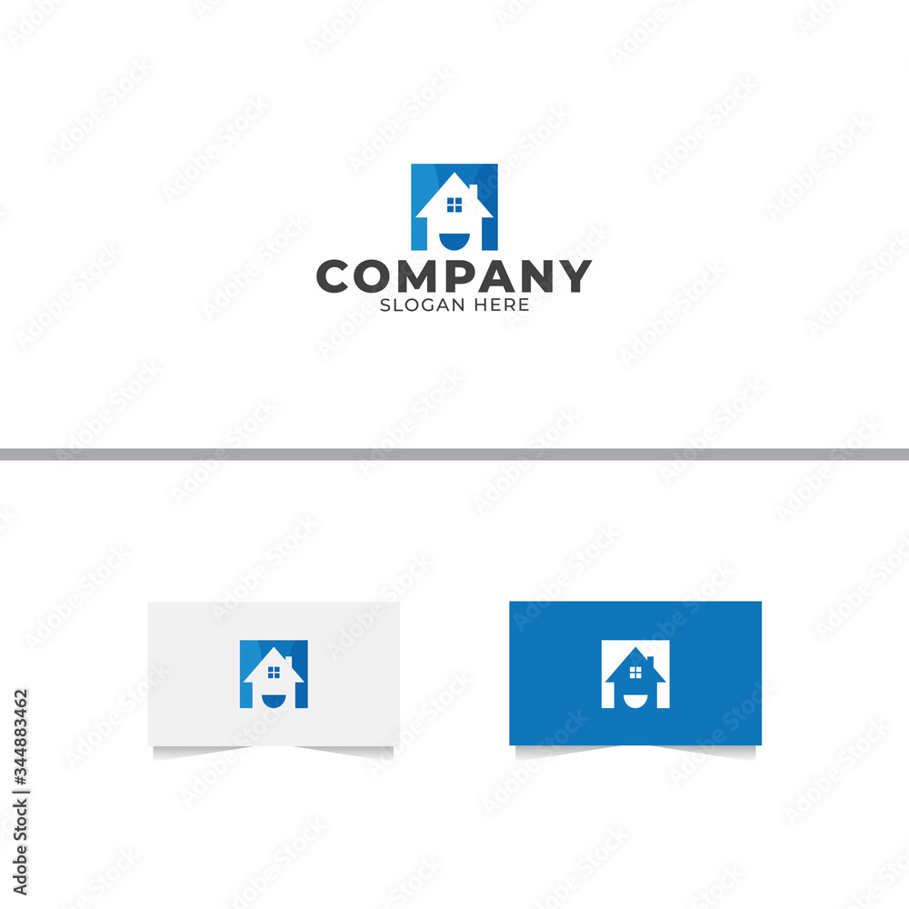 Obraz premium Home Laugh Logo Design Template