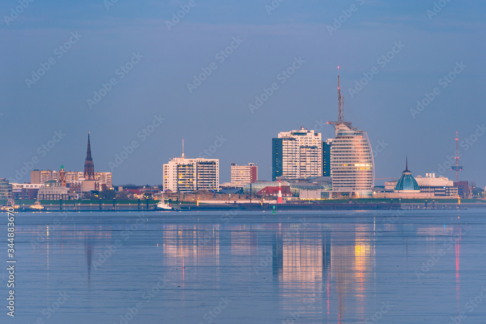 Fototapeta premium Blick auf Bremerhaven.