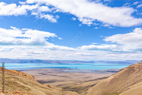 View of Argentinean lake, from the top of mount 