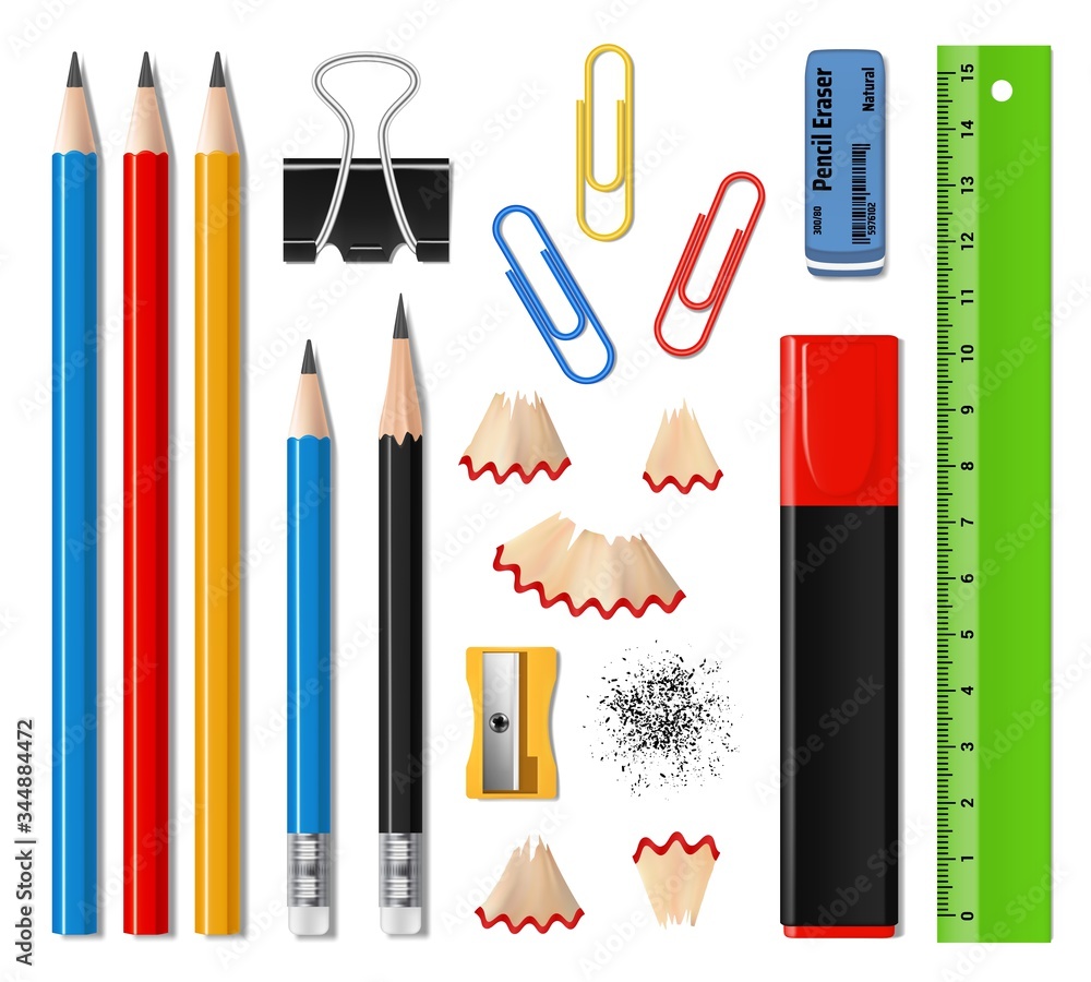 School and office writing supplies stationery Vector Image