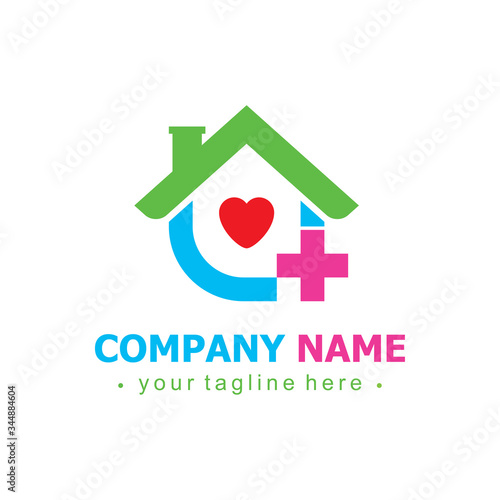 Logo Medical Healthy Care Home Vector Company