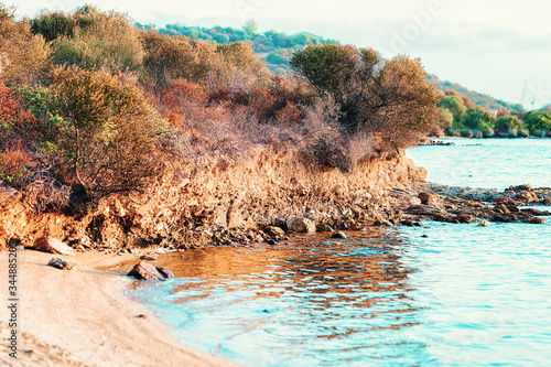 Portisco Beach in Mediterranean Sea in Sardinia Italy
