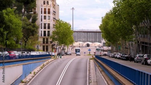 Madrid / Spain-04/19/20 surroundings of the atocha station during the confinement in April 2020 madrid, spain.