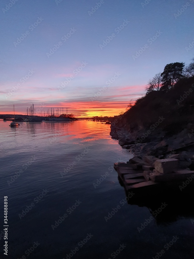 Fotografia tramonto ad Oslo