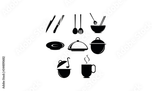 kitchen cooking equipment vector