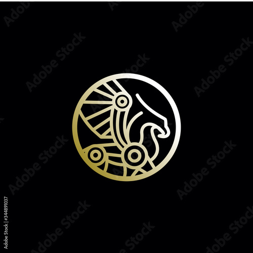 heraldic, luxury griffin logo design