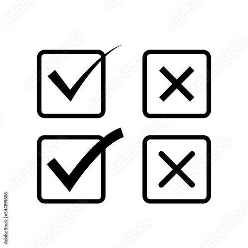 Check and cross mark icon