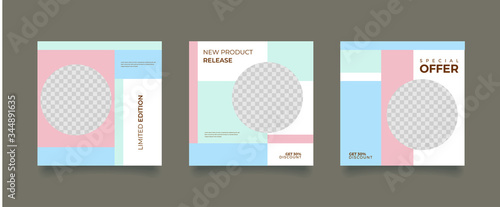 Unique Editable modern Social Media banner Template.Promotional web banner for social media. Elegant sale and discount promo. Fashion and lifestyle blog templates, web banners