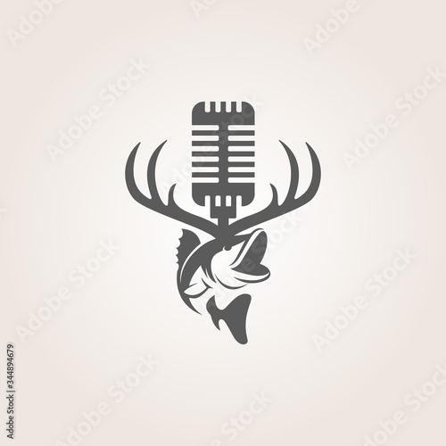 outdoorsman radio logo vector graphic for any business.