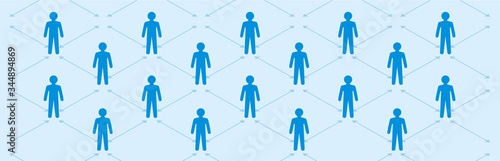 Social distancing set of icons