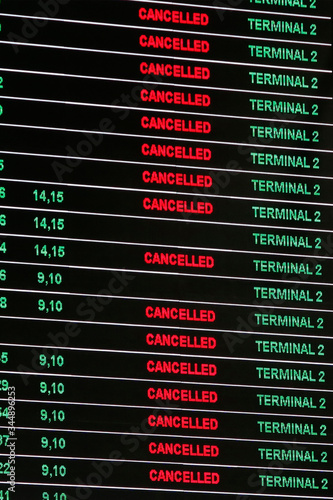 Airport flight board