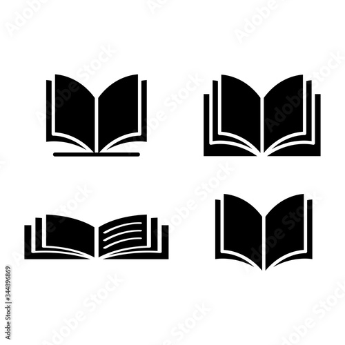 Open book icon vector