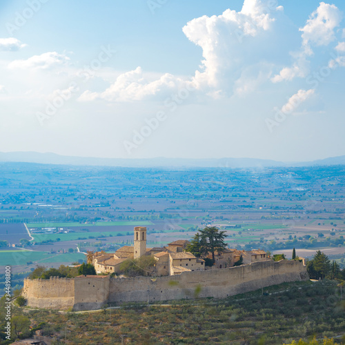 small fortified medieval village. Tourism Umbria, Italy