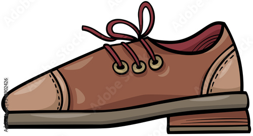 leather shoe object cartoon clip art