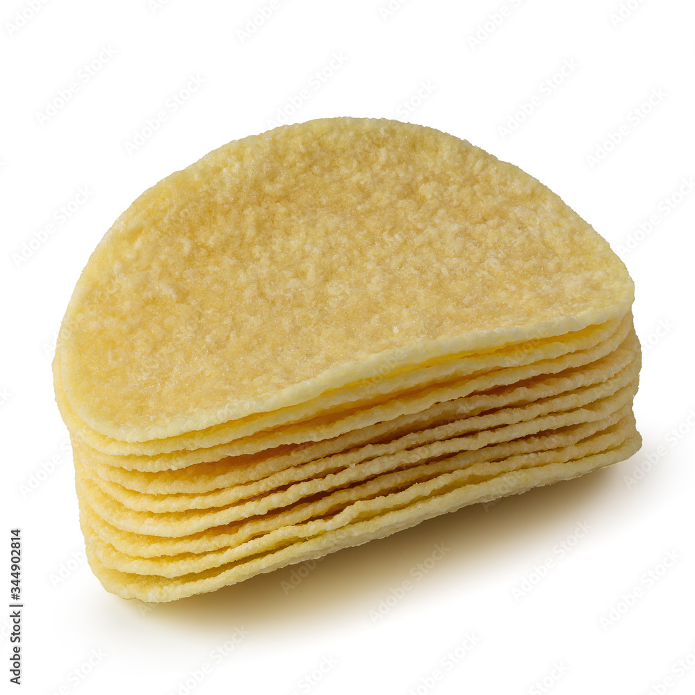 Potato chips isolated on a white background Potato chips isolated on a white background
