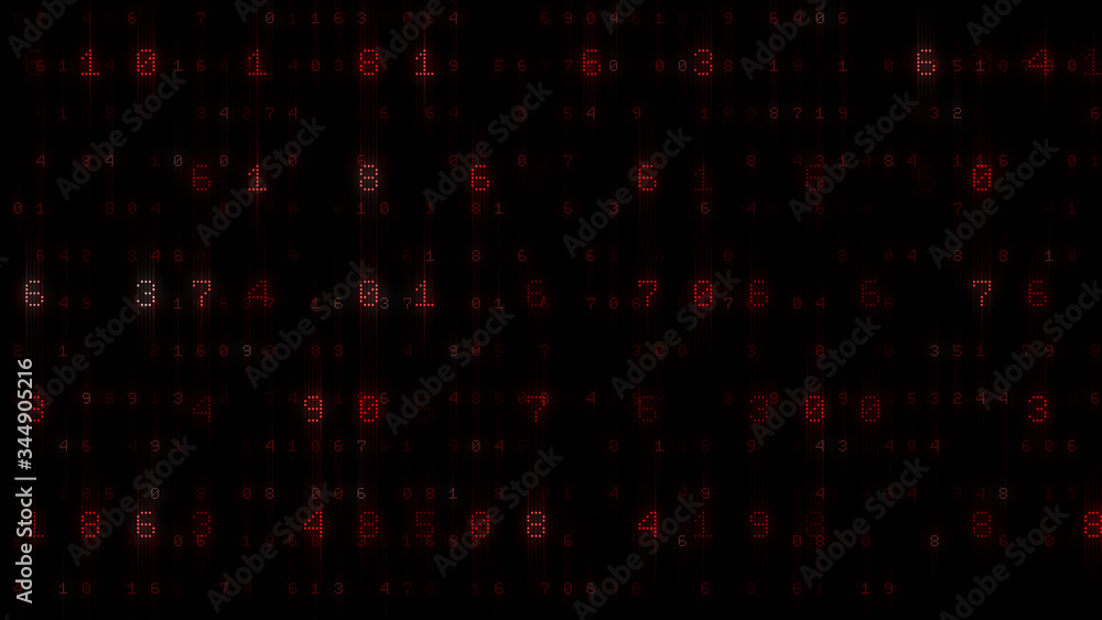 Digital World Data Space number digits text 3D illustration background. Digital World Data Space number digits text 3D illustration background.