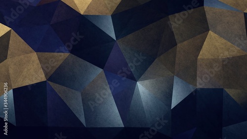 Abstract Dark Minimalist Geometric Background - 3D rendering