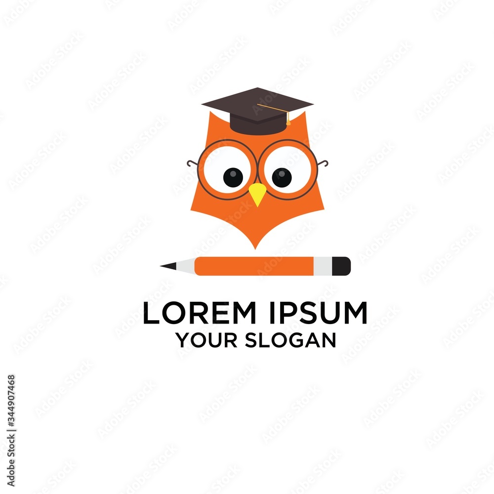 Fototapeta premium owl teacher with white background