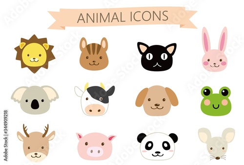 動物の顔アイコン