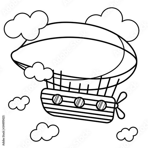 coloring book with aerostat