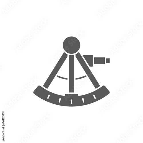 Sextant vector icon symbol isolated on white background photo