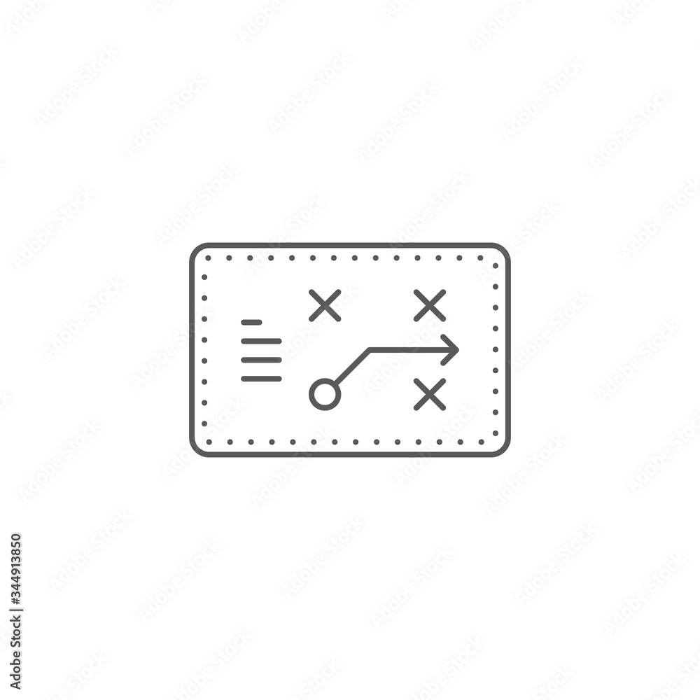 Strategy clipboard vector icon symbol strategy isolated on white background Strategy clipboard vector icon symbol strategy isolated on white background