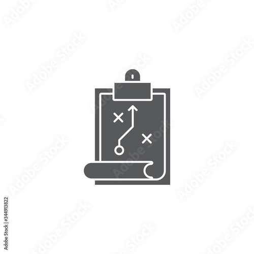 Strategy clipboard vector icon symbol strategy isolated on white background