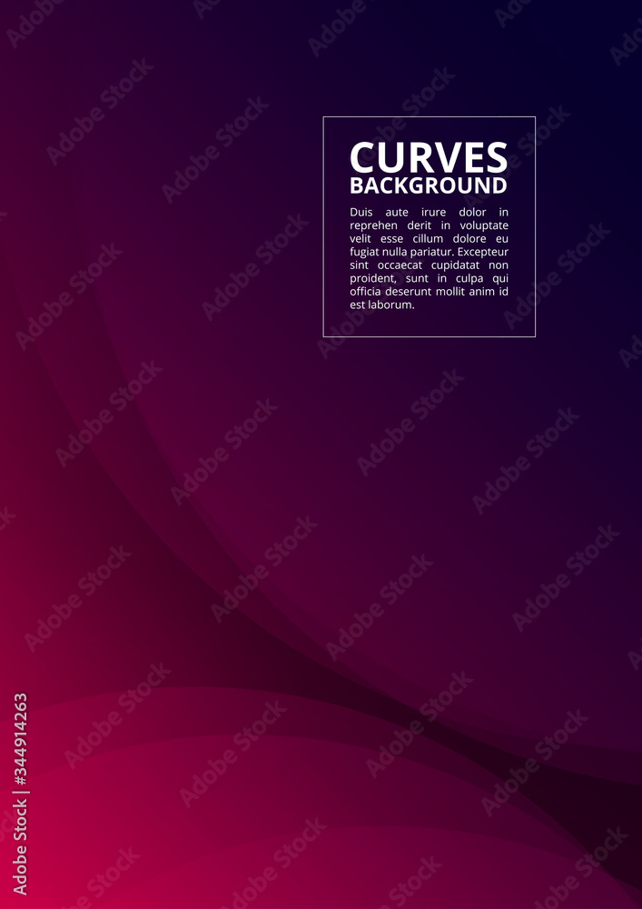 Purple abstract background design. Gradient shapes composition. Flowing design for posters, banners or cards to.
