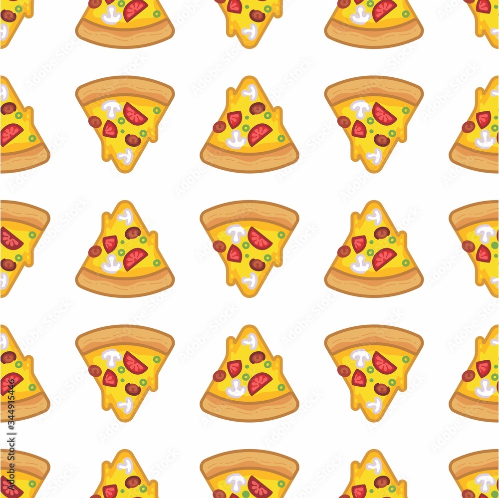 pattern seamless of pizza in style flat, line, modern design. - vector illustration pattern seamless of pizza in style flat, line, modern design. - vector illustration