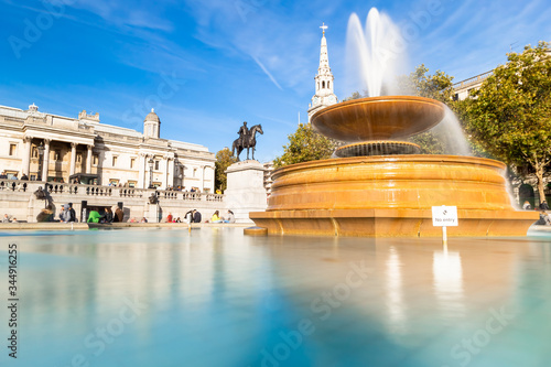Trafalgar Square in London United Kingdom, UK.