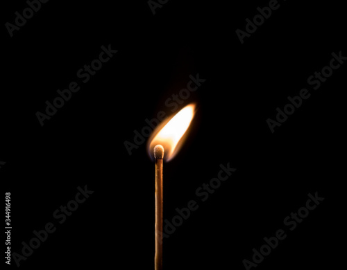 burning matches on a black background