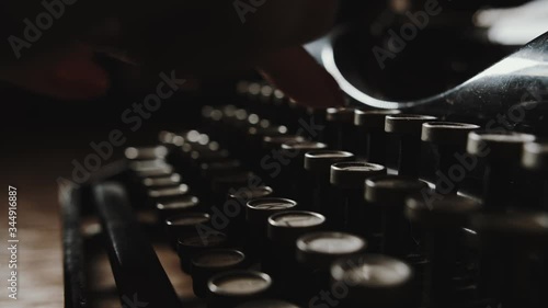Typing on the retro typewriter