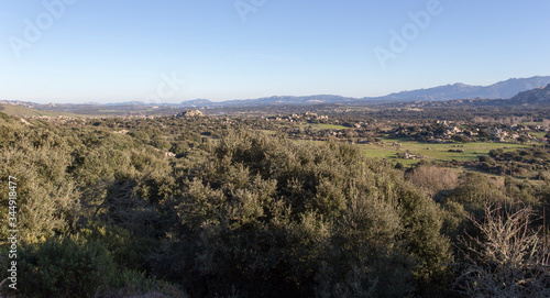 A beautiful country landscape in Sardinia