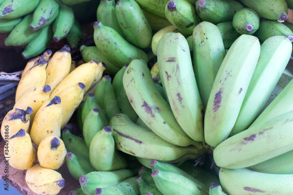 Bunches of banana at market