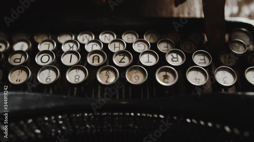 Typing on the retro typewriter